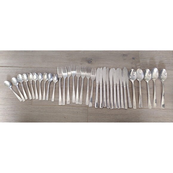 33pcs SILVERWARE Set Forks Knives Spoons Serving Pieces 18/10 - Picture 1 of 6